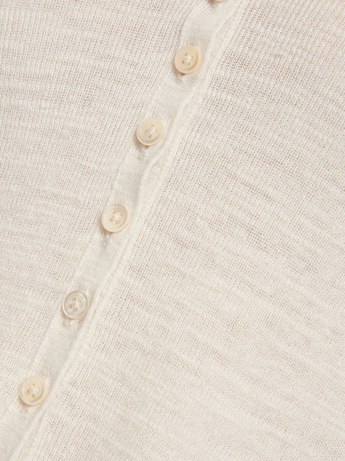 Linen Cotton Cardigan | Ivory