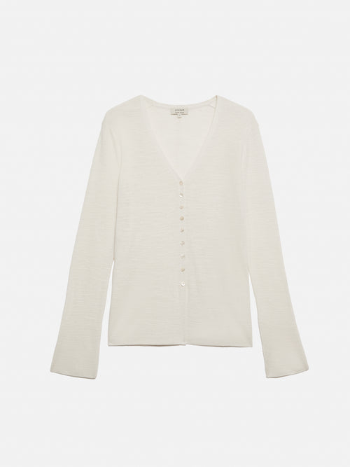 Linen Cotton Cardigan | Ivory