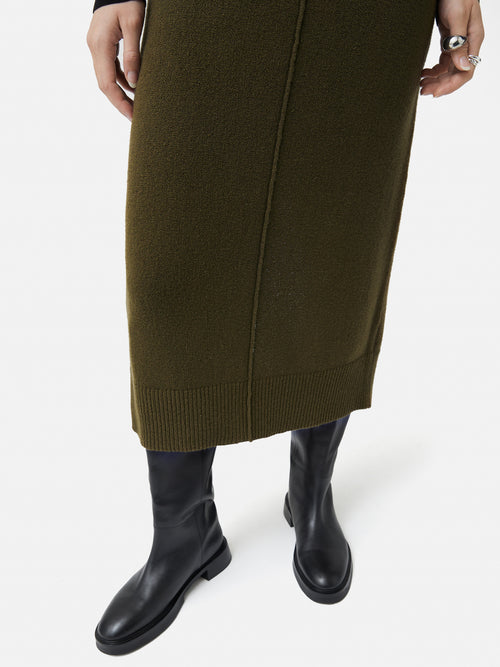 Pencil Knitted Skirt | Khaki – Jigsaw
