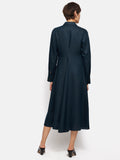 Linen Shirt Dress | Navy