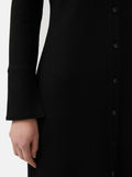 Textured Jersey Shirt Dress | Black