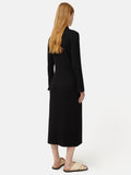 Textured Jersey Shirt Dress | Black