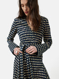 Japanese Geo Shirt Dress | Indigo