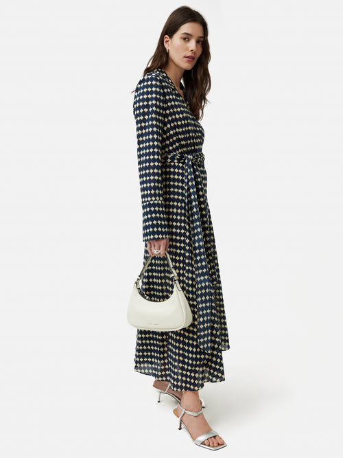 Japanese Geo Shirt Dress | Indigo