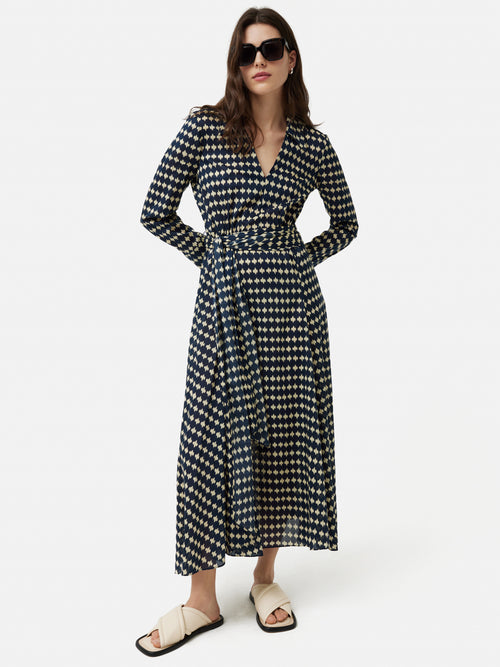 Japanese Geo Shirt Dress | Indigo – Jigsaw