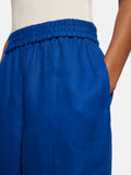 Linen Wide Leg Trouser | Blue