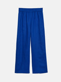 Linen Wide Leg Trouser | Blue