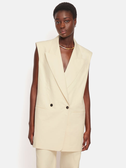 Roksanda Sleeveless Blazer | Cream