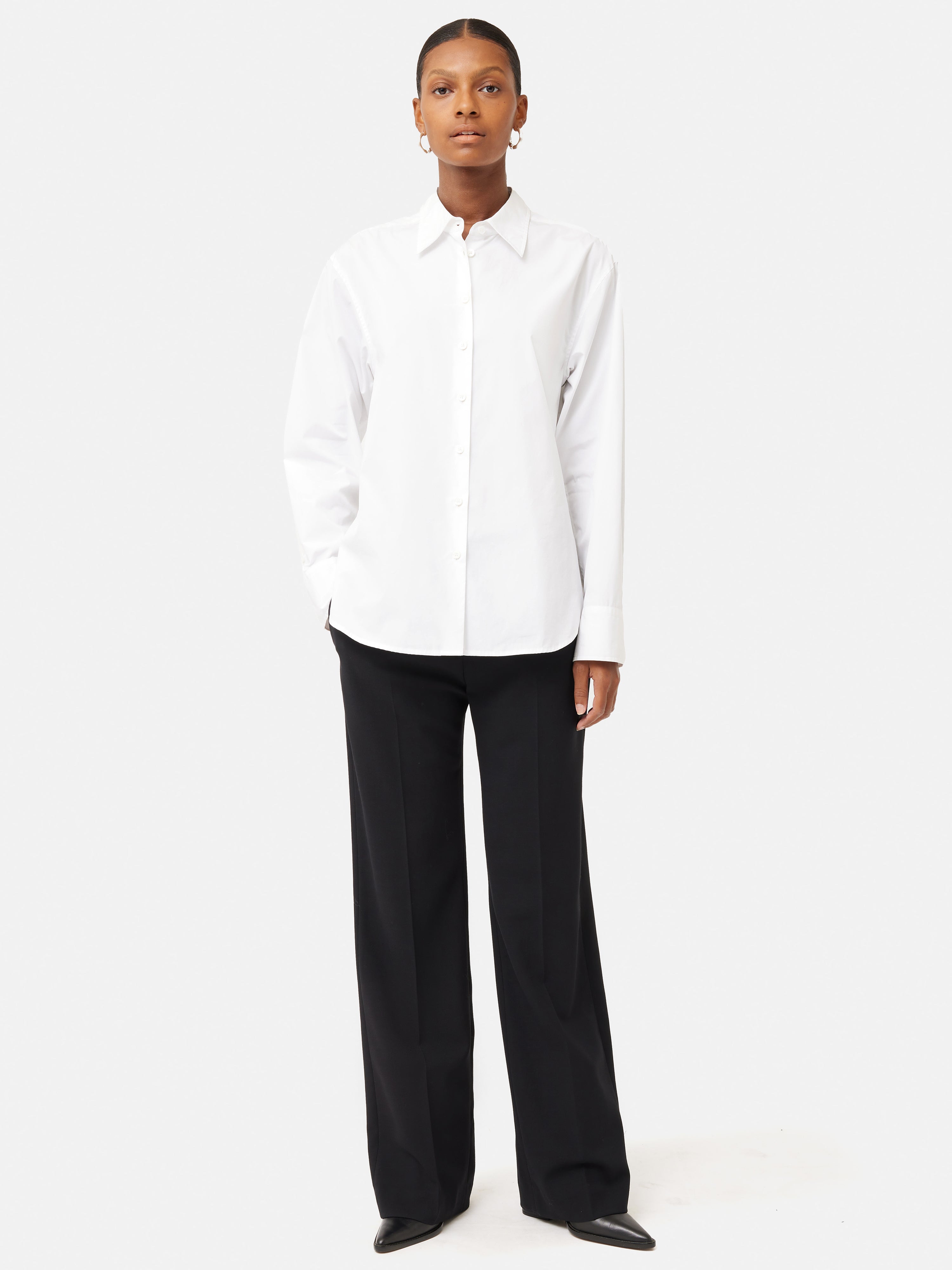 Cotton Poplin Shirt | White – Jigsaw