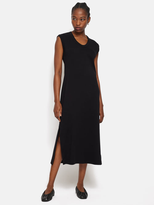 Column T Shirt Dress | Black