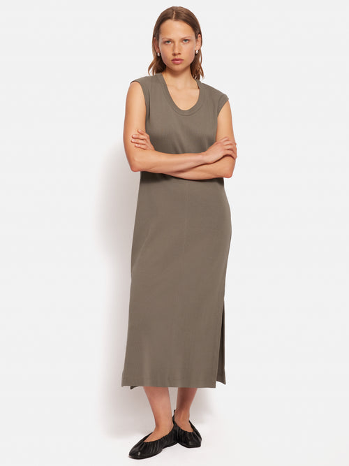 Column T Shirt Dress | Taupe