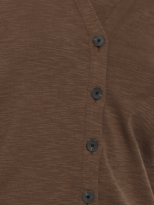 Cotton Luxe Cardigan | Brown