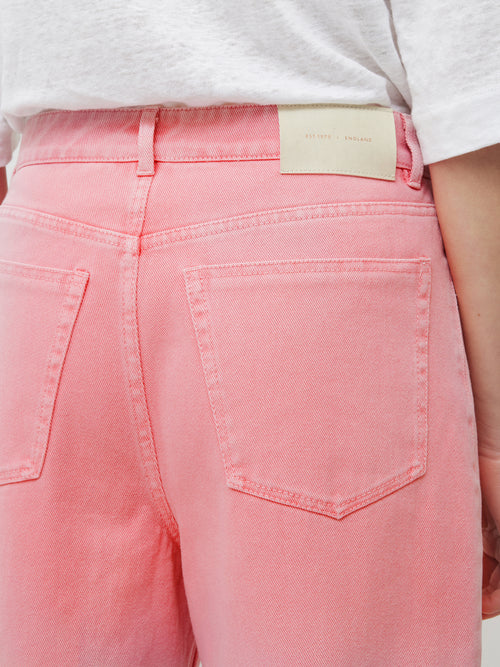 Tyne Wide Leg Cropped Jean | Pink