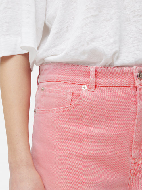 Tyne Wide Leg Cropped Jean | Pink