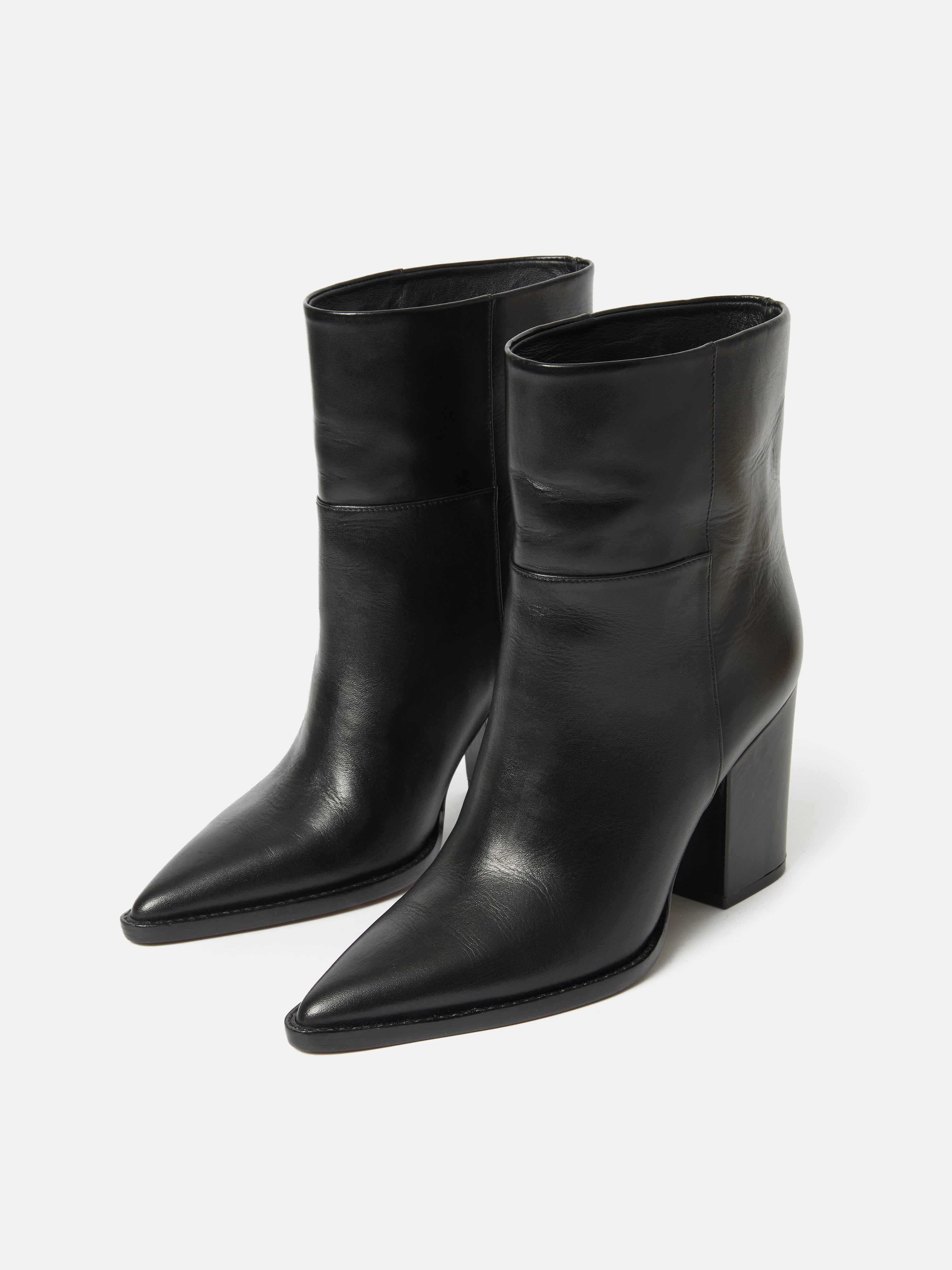 Connaught Heeled Boot | Black – Jigsaw