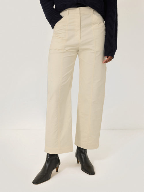 Hatton Cropped Trouser | Cream