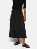 Cotton Poplin Skirt | Black