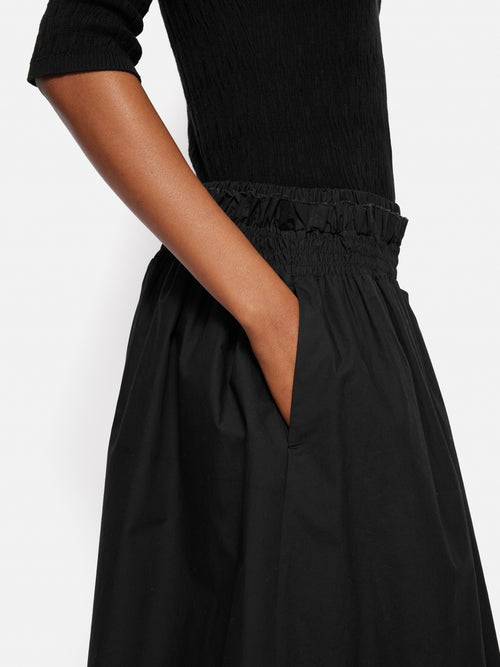 Cotton Poplin Skirt | Black