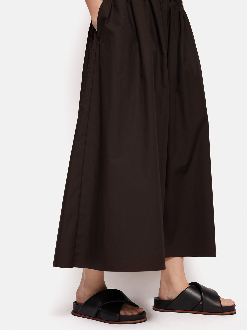 Cotton Poplin Skirt | Brown – Jigsaw