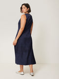 Asymmetric Textured Dress | Navy