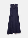 Asymmetric Textured Dress | Navy