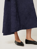 Asymmetric Textured Skirt | Navy