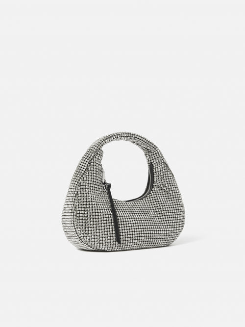 Mini Tay Crystal Bag | Silver