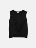 Linen Twist Front Top | Raisin