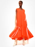 Roksanda Cotton V Neck Dress | Orange