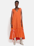 Roksanda Cotton V Neck Dress | Orange