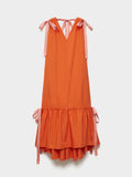 Roksanda Cotton V Neck Dress | Orange