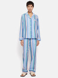 Mixed Stripe Brushed Twill Pyjama | Multi