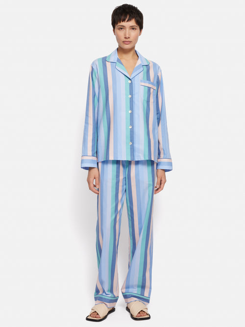 Mixed Stripe Brushed Twill Pyjama | Multi