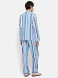 Mixed Stripe Brushed Twill Pyjama | Multi