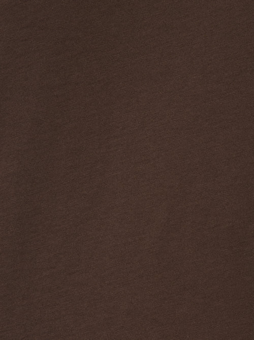 Supima Cotton Crew Neck Tee | Brown