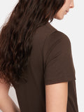 Supima Cotton Crew Neck Tee | Brown