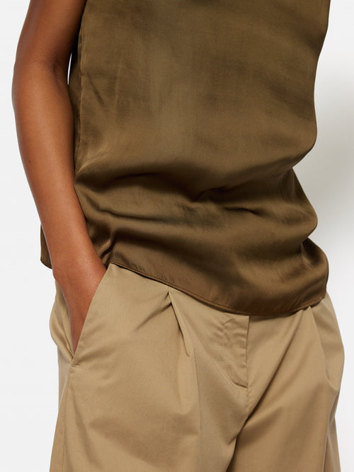 Recycled Satin Cami | Khaki