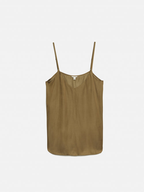 Recycled Satin Cami | Khaki