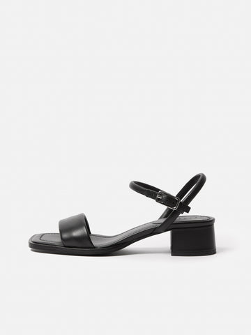 Adel Leather Heeled Sandal | Black – Jigsaw