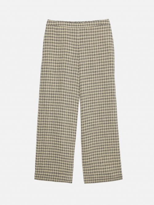 Linen Check Palazzo Trouser | Beige – Jigsaw