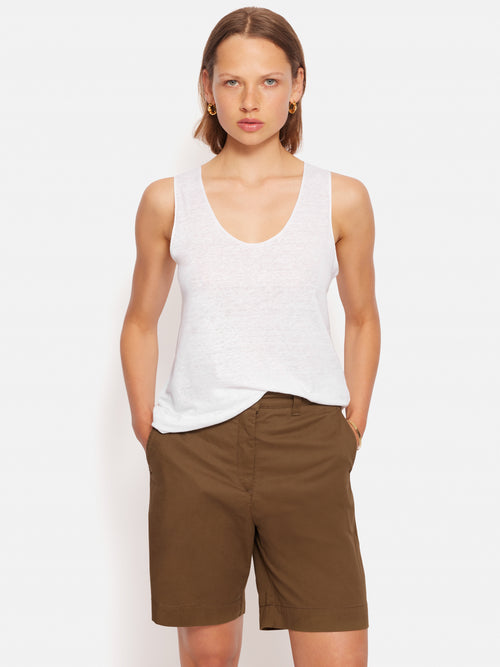 Linen Layering Vest | White