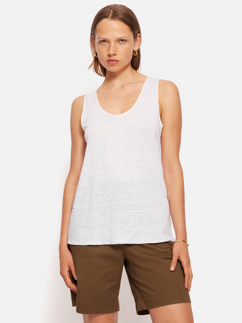 Linen Layering Vest | White