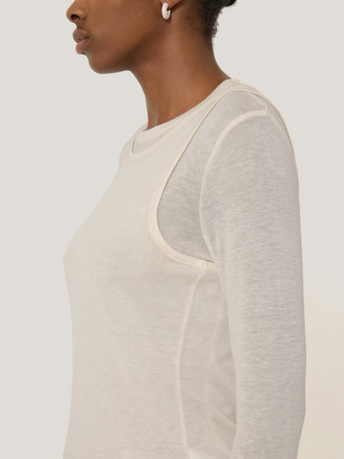 Layered 2-in-1 Top | Cream