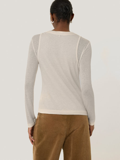 Layered 2-in-1 Top | Cream