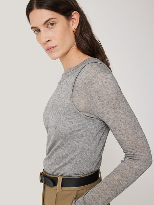 Layered 2-in-1 Top | Grey