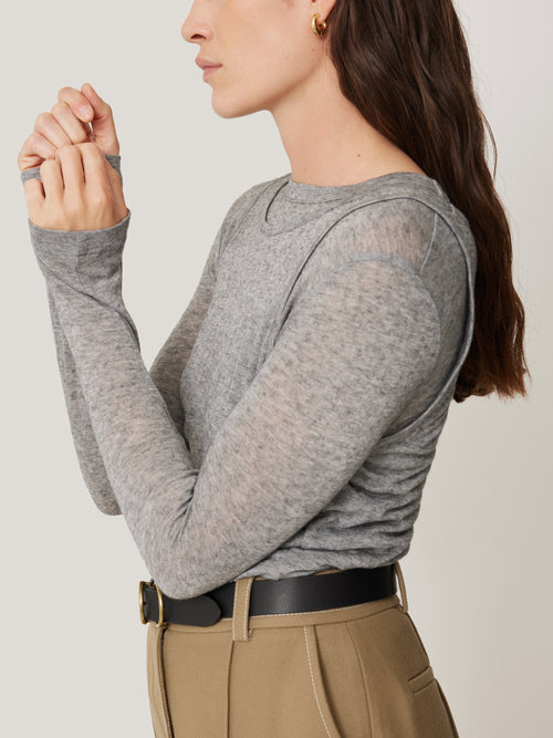 Layered 2-in-1 Top | Grey