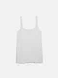 Square Neck Layering Tank | White