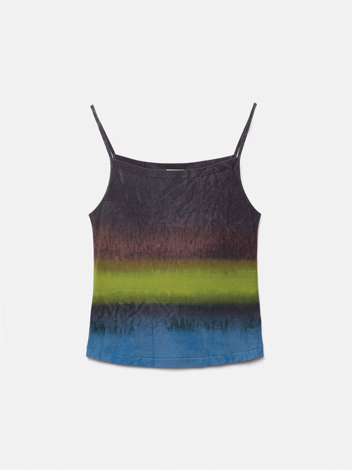 Glazed Abstract Jersey Top | Brown