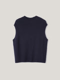 Cloud Cashmere Cap Sleeve Top | Navy