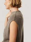 Cloud Cashmere Cap Sleeve Top | Taupe